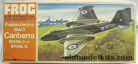 Frog 1/72 English Electric BAC Canberra B(1) Mk.8 - or B(1)Mk. 12 South African or RAF, F203 plastic model kit